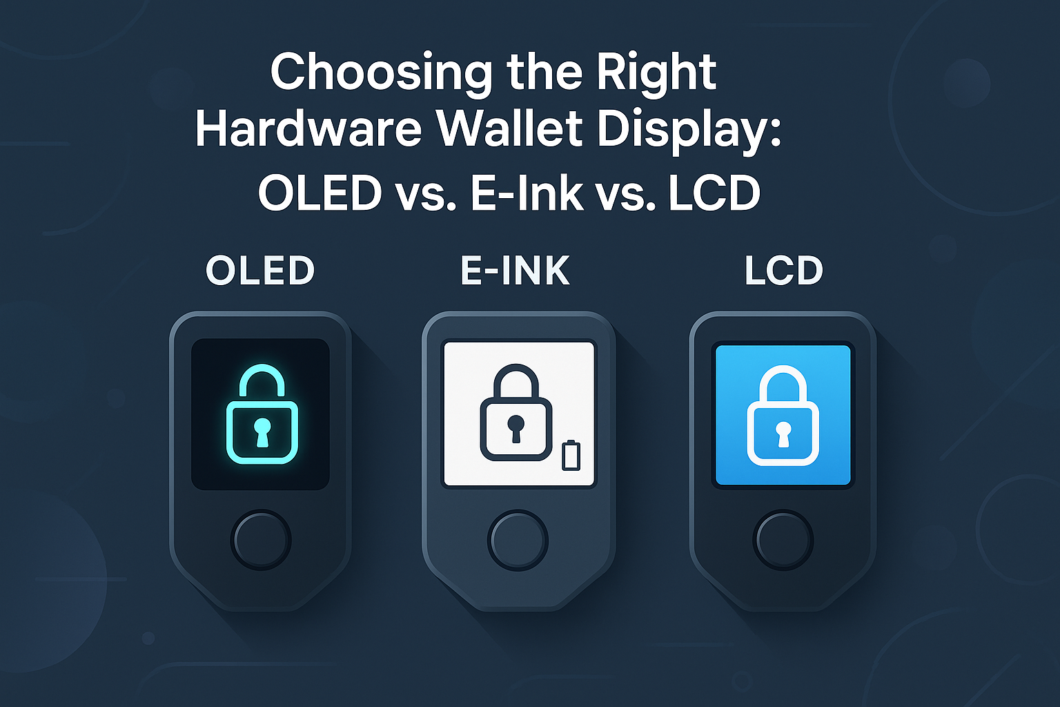 Understanding Hardware Wallet Display Types: OLED, E-Ink, and LCD