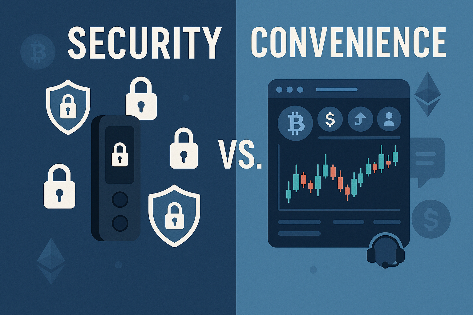 Self-Custody hardware wallets vs. Crypto exchanges
